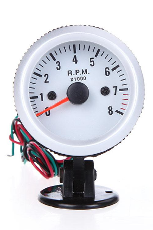 Auto Vehicle Tachometer Tach Gauge with Holder Cup for Auto Car 2" 52mm 0~8000RPM Blue LED Light DHL K1069