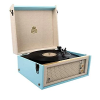 GPO Bermuda Classic Retro Style Turntable with MP3, USB, Built-In Speakers and Removable Legs – Blu 2