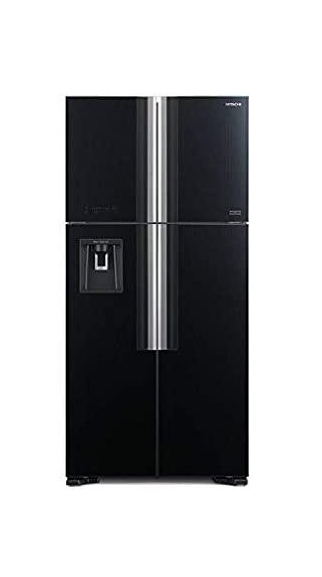 Hitachi-4-Doors-Refrigerator-26-Cubic-Feet-Inverter-Double-Fan-Cooling-Black-1