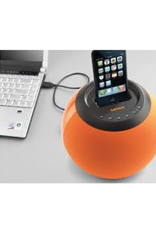 Lenco IPD-4200 Speakerball with iPod Docking Station (Orange)