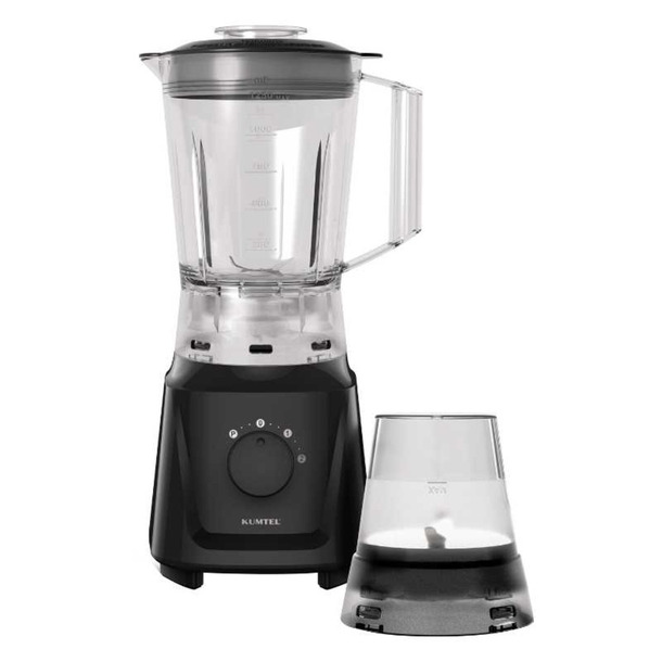 The blender of the company Kumtel has a power of 600W, capable of grinding liquids such as juice or milk along with fruits. It has a jug with a capacity of 1.5 liters, which can meet the needs of a family and make about 3 to 5 glasses of drink. Power: 600W Capacity: 1.5lt