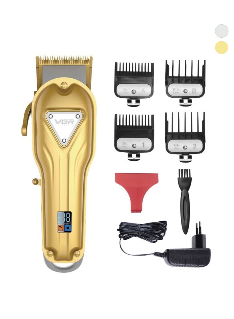 VGR V-140 Cord/Cordless Rechargeable 2500mAh Lithium Battery Professional Hair Clipper (Gold